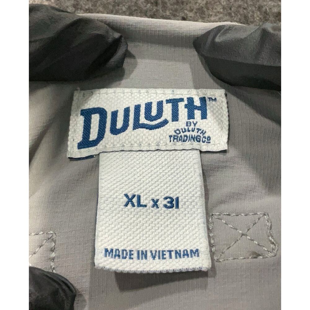 Duluth Trading Co Gray Utility Jumpsuit Overalls XL x 31 Sleeveless Outdoor Bib - Picture 6 of 7